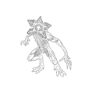 Demogorgon de corpo inteiro para colorir