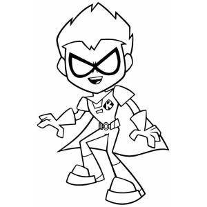 Desenho Animado do Jovem Titã para Colorir