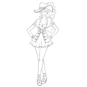 Desenho de Personagem de Anime com Estilo Único