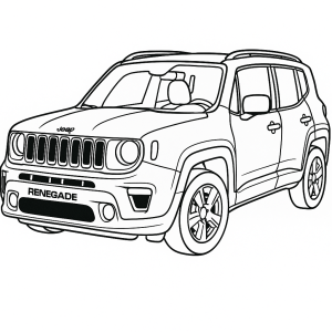 Desenho do Jeep Renegade para Colorir