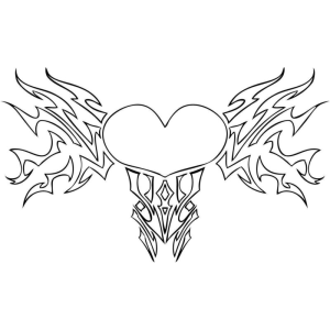 Desenho Tribal com Coração
