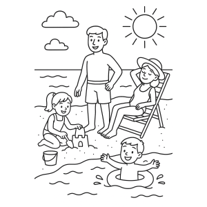 Dia de Sol em Família na Praia