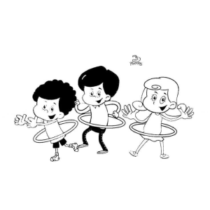 Diversão com Bambolês com os 3 Palavrinhas