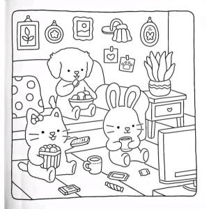 Diversão e Pipoca com Amigos Adoráveis