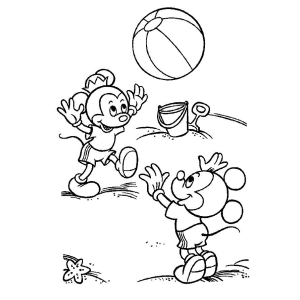 Diversão na Praia com Mickey e Minnie