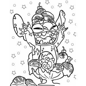Divertida Aventura de Stitch na Sobremesa
