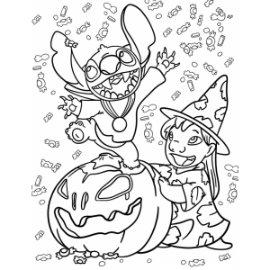 Divertida Halloween com Lilo e Stitch