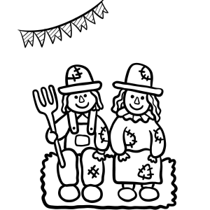 Divertidos Espantalhos Prontos para Colorir