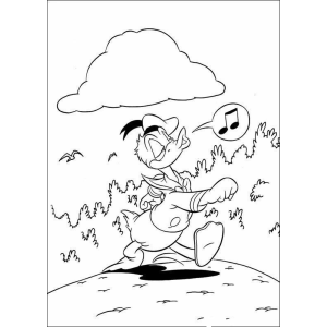 Donald Duck Cantando ao Ar Livre