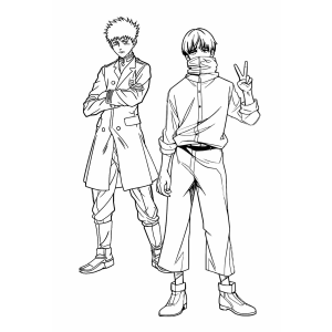 Duelo de Estilos em Jujutsu Kaisen: Prontos para Colorir