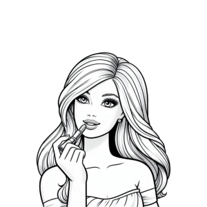 Elegância Atemporal: Barbie com Batom