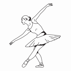 Elegância da Bailarina em Movimento