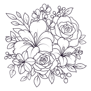 Elegância Floral: Um Jardim para Colorir