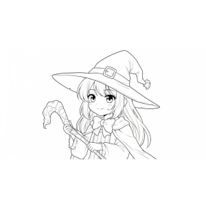 Encantadora Bruxinha Pronta para o Halloween