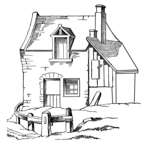 Encantadora Casa Rústica para Colorir