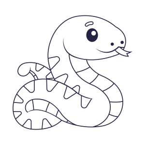 Encantadora Serpente em Preto e Branco