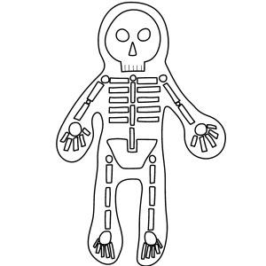 Esqueleto do corpo humano para colorir
