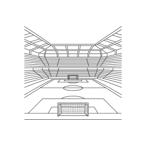 Estádio dos Sonhos em Preto e Branco