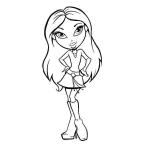Estilo Bratz: Pronto para Colorir