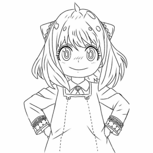 Finn a Irresistível Anya Forger Pronta para Colorir