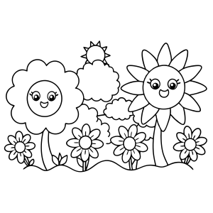 Flores Sorridentes no Jardim Encantado