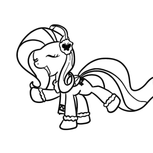 Fluttershy voando tímida para colorir