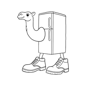 Frigo Camelo, o camelo geladeira para colorir