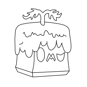 Fruta Gelo coberta de neve de Blox Fruits para colorir