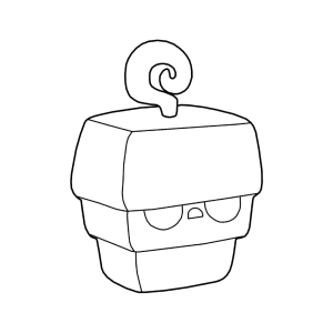 Fruta Gelo simples de Blox Fruits para colorir