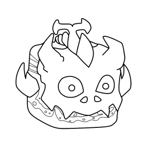 Fruta Magma derretendo de Blox Fruits para colorir