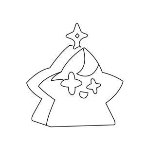 Fruta Portal em forma de estrela de Blox Fruits para colorir