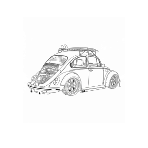 Fusca Clássico para Colorir