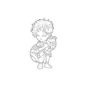 Gaara de Naruto: Arte para Colorir
