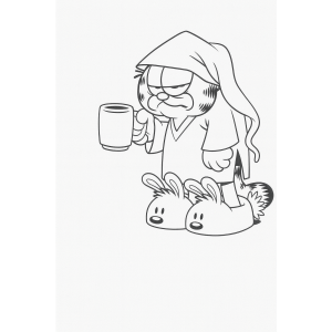Garfield's Sleepy Morning