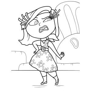 Garota Atrevida em Cena Cartoon