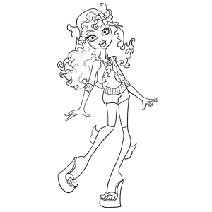 Garota Monster High dançando para colorir