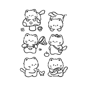 Fofura em Ação: Gatíneos Kawaii Exploram Aventuras