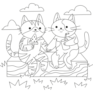 Gatinhos Alegres em Dia Ensolarado