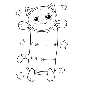 Gato Estelar com Charme de Pelúcia