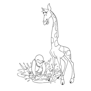 George, o Curioso e a Girafa Brincalhona