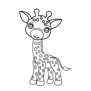 A Girafa Encantada à Espera das Cores