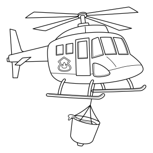Helicóptero de Resgate para Colorir