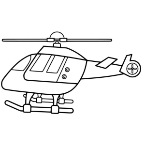 Helicóptero Empolgante para Colorir