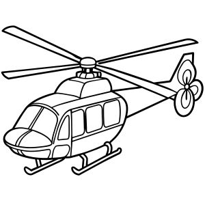 Helicóptero para Colorir