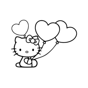 Hello Kitty e Seus Balões de Amor
