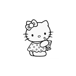 Hello Kitty com Bebida Refrescante