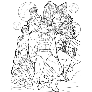 Heróis em Ação: Colorindo a Liga da Justiça