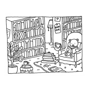 Hora de Ler com o Urso na Biblioteca