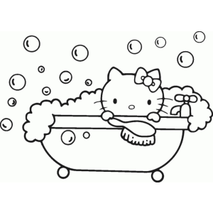 Hora do Banho com Hello Kitty