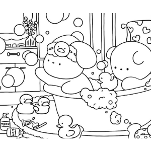 Hora do Banho Divertida com Cinnamoroll